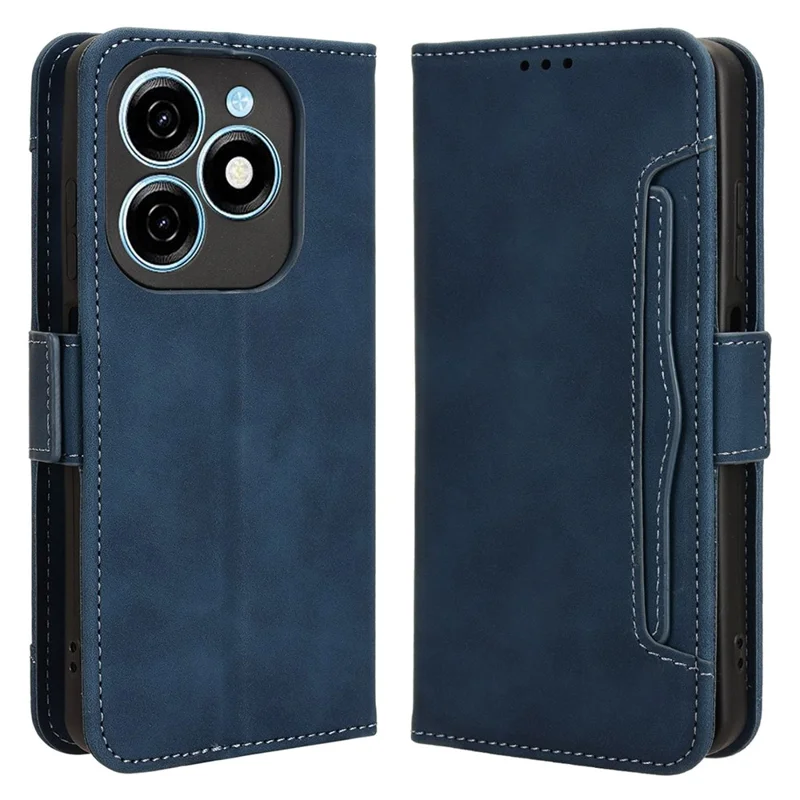 Til TECNO Spark 20 KJ5 / Infinix Smart 8 Plus X6526 Taske i PU-læder med flere kortfag, wallet, stand og telefonbeskytter - Blå