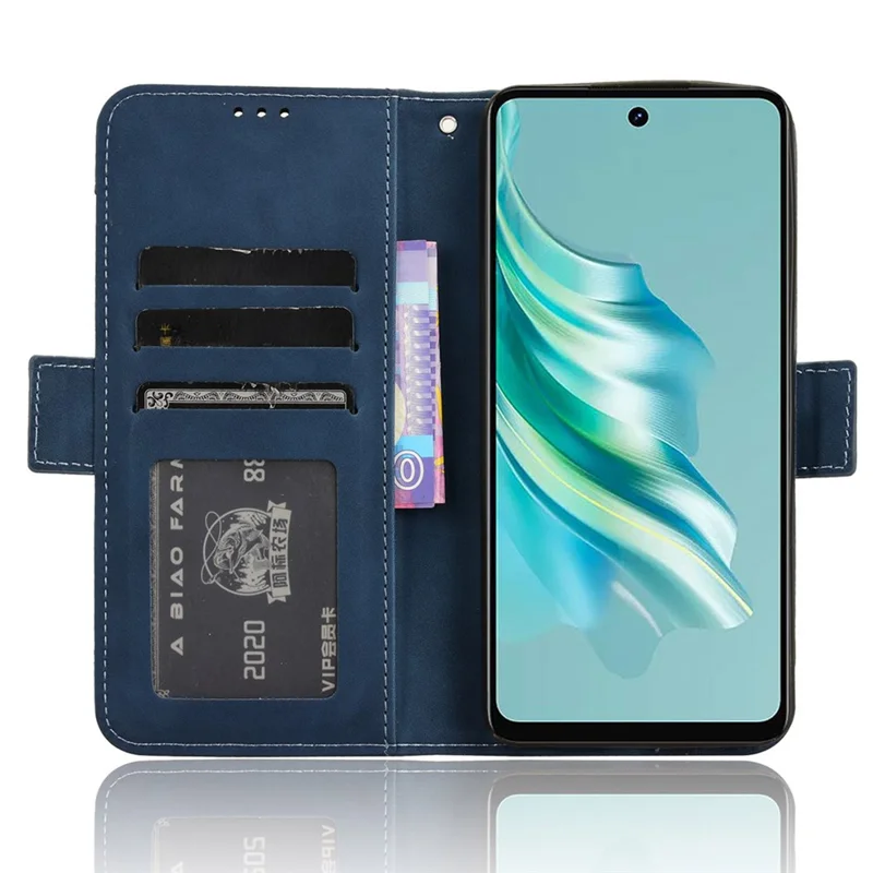 Til TECNO Spark 20 KJ5 / Infinix Smart 8 Plus X6526 Taske i PU-læder med flere kortfag, wallet, stand og telefonbeskytter - Blå