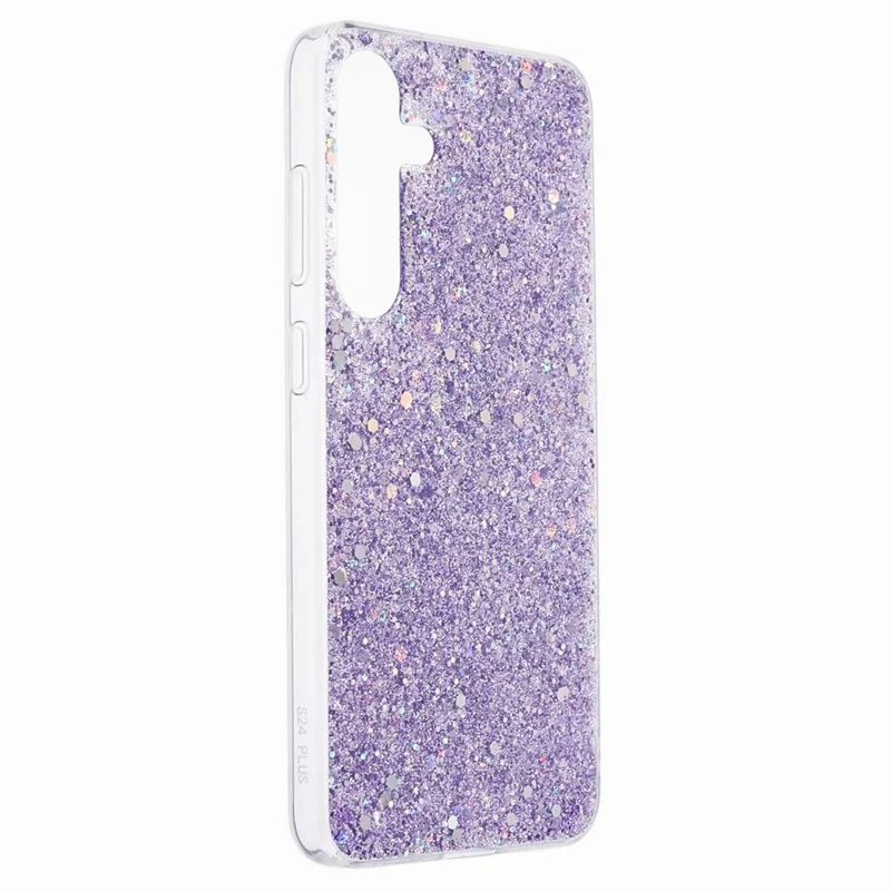 For Samsung Galaxy S24 TPU Case Glitter Sequins Anti-scratch Phone Cover - Purple
