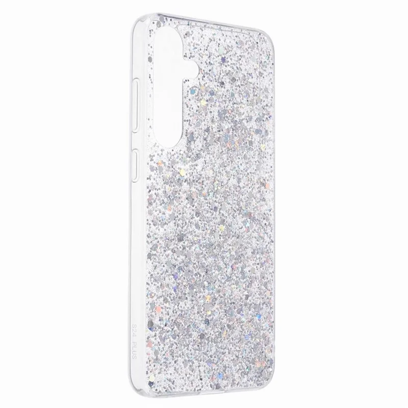 For Samsung Galaxy S24 TPU Case Glitter Sequins Anti-scratch Phone Cover - Silver