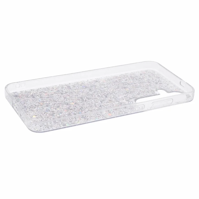 For Samsung Galaxy S24 TPU Case Glitter Sequins Anti-scratch Phone Cover - Silver