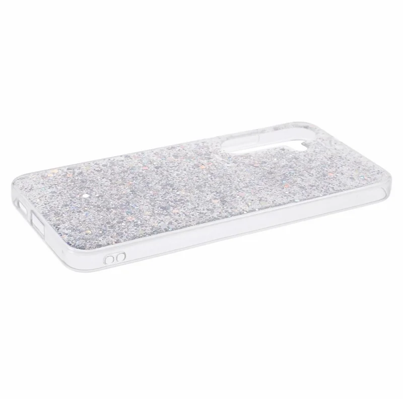 For Samsung Galaxy S24 TPU Case Glitter Sequins Anti-scratch Phone Cover - Silver