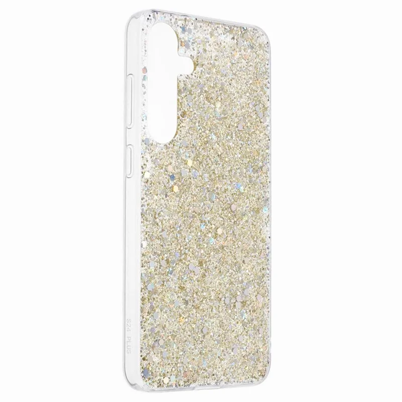 For Samsung Galaxy S24 TPU Case Glitter Sequins Anti-scratch Phone Cover - Gold