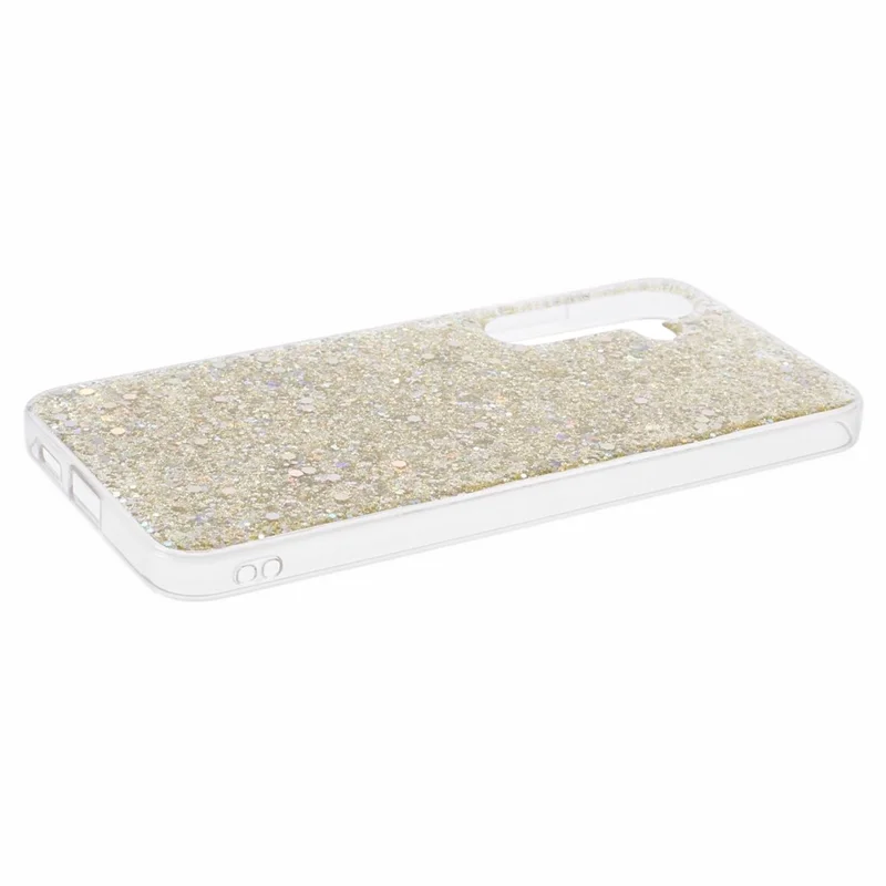 For Samsung Galaxy S24 TPU Case Glitter Sequins Anti-scratch Phone Cover - Gold