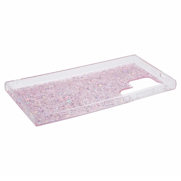 Para Samsung Galaxy S24 Ultra Case Shiny Glitter Sequins Soft TPU Phone Cover - Pink