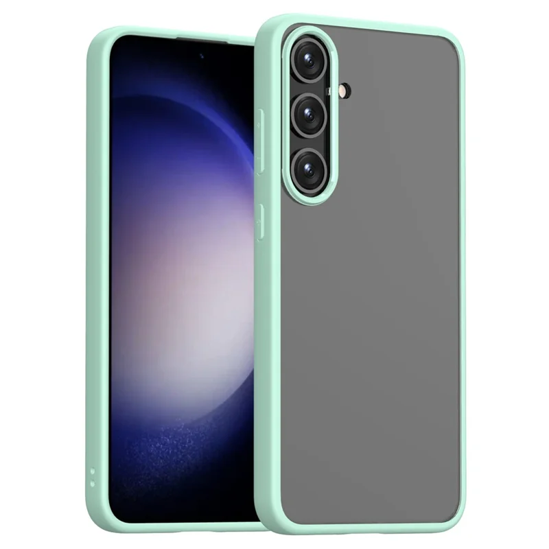 For Samsung Galaxy S24+ Case Crystal Clear Hard PC+Soft TPU Phone Cover - Green