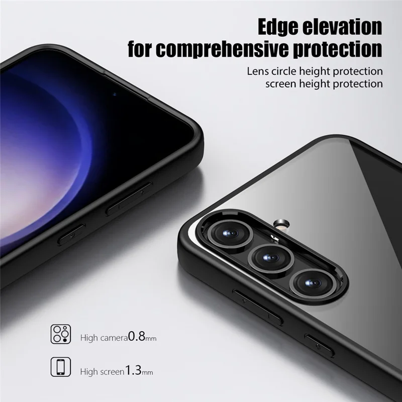 For Samsung Galaxy S24+ Case Crystal Clear Hard PC+Soft TPU Phone Cover - Green