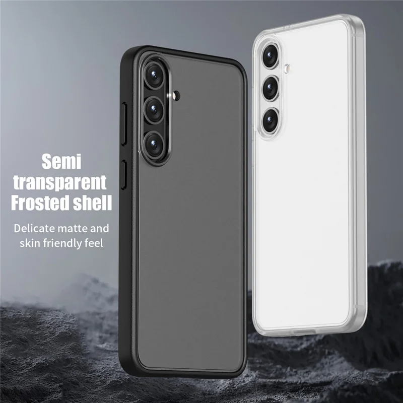 Magic Series for Samsung Galaxy S24+ Cell Phone Case Shockproof Translucent Matte TPU+PC Back Cover - Translucent