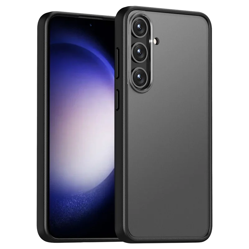 Magic Series for Samsung Galaxy S24 Case Translucent Matte TPU+PC Scratch-proof Back Shell - Black