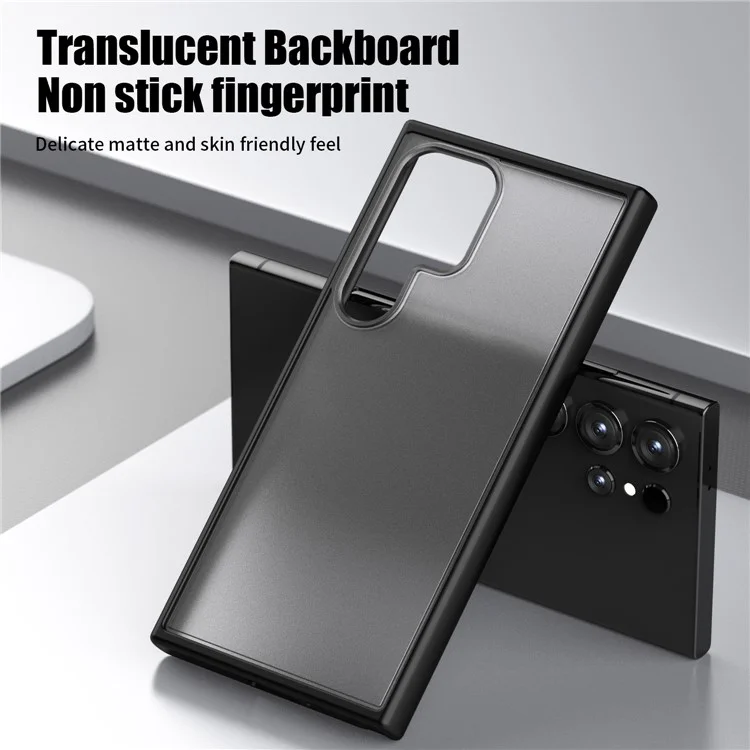 Magic Series for Samsung Galaxy S24 Ultra Case Drop-proof Matte TPU+PC Phone Guard Cover - Black