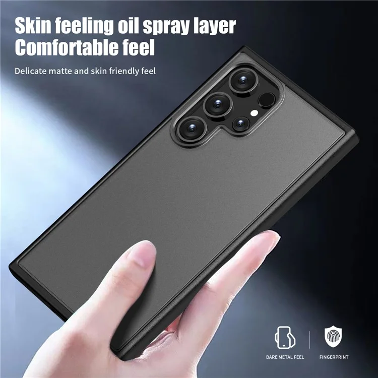 Magic Series for Samsung Galaxy S24 Ultra Case Drop-proof Matte TPU+PC Phone Guard Cover - Black