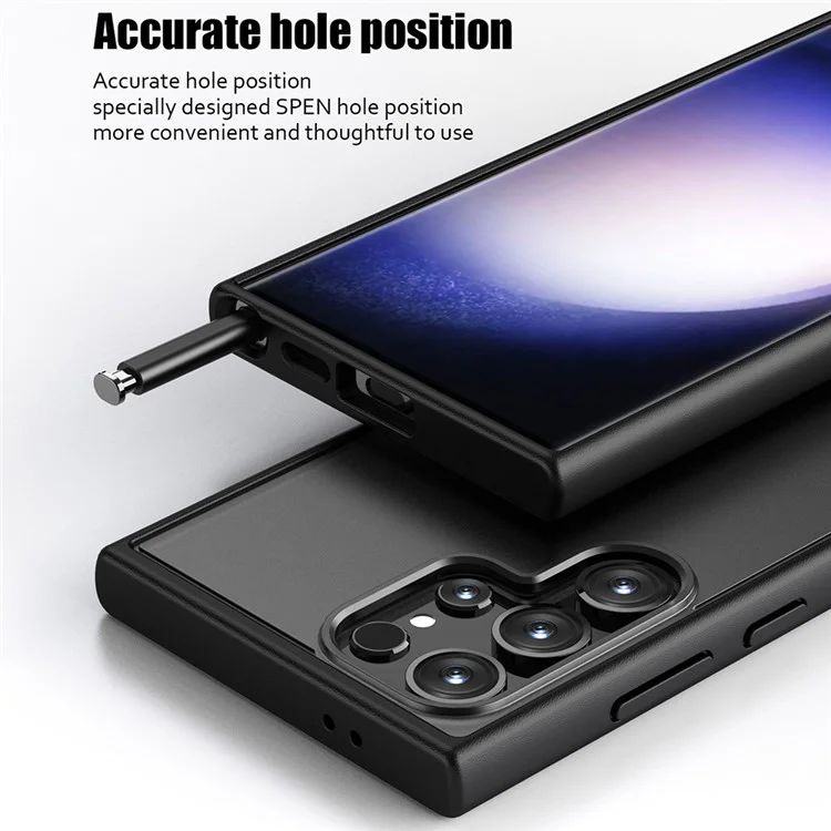 Magic Series for Samsung Galaxy S24 Ultra Case Drop-proof Matte TPU+PC Phone Guard Cover - Black