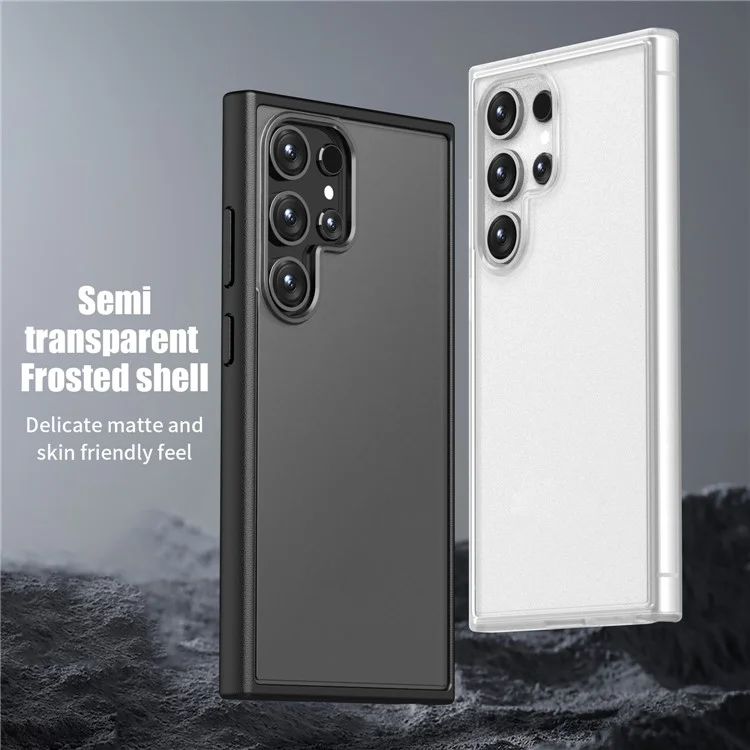 Magic Series for Samsung Galaxy S24 Ultra Case Drop-proof Matte TPU+PC Phone Guard Cover - Black