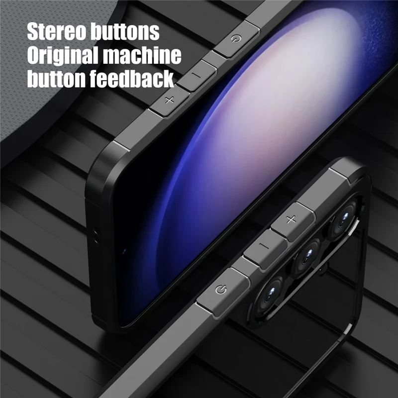 Defense Armor Series for Samsung Galaxy S24+ Case Anti-scratch TPU+PC Clear Back Shell - Black