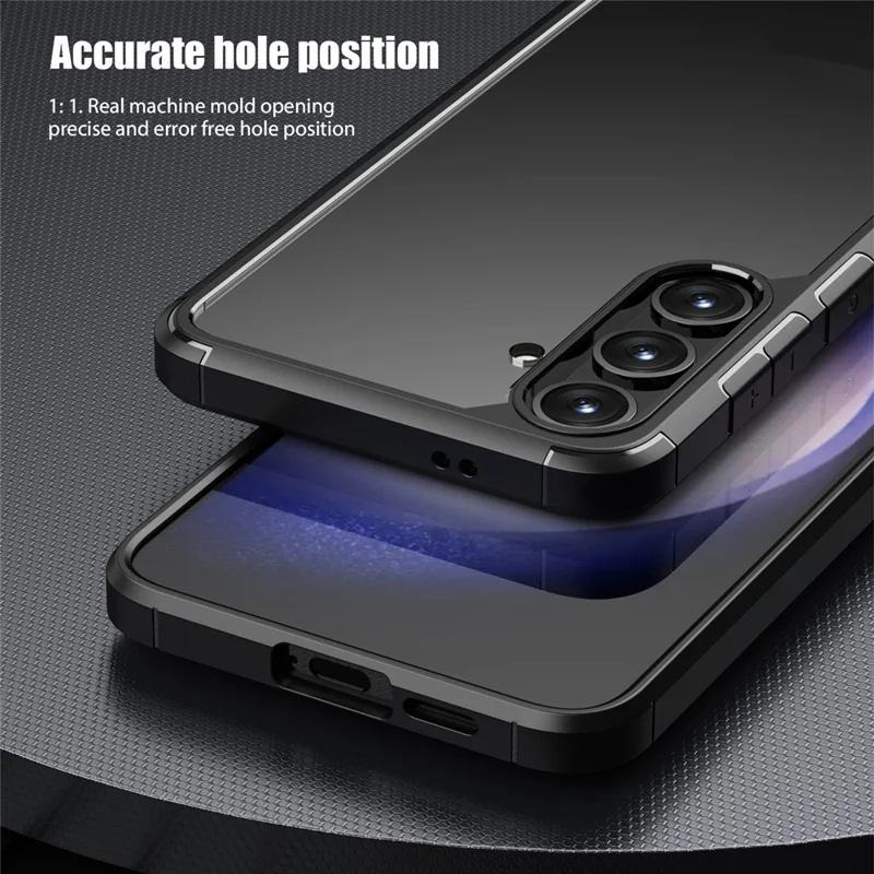 Defense Armor Series for Samsung Galaxy S24+ Case Anti-scratch TPU+PC Clear Back Shell - Black