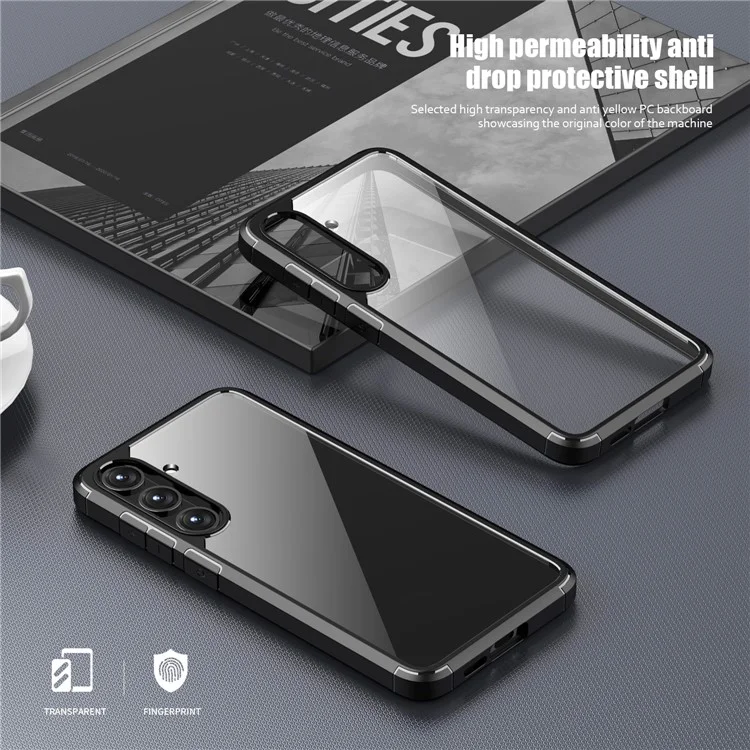 Defense Armor Serie für Samsung Galaxy S24 Hülle Klar TPU+PC Handyhülle - Schwarz