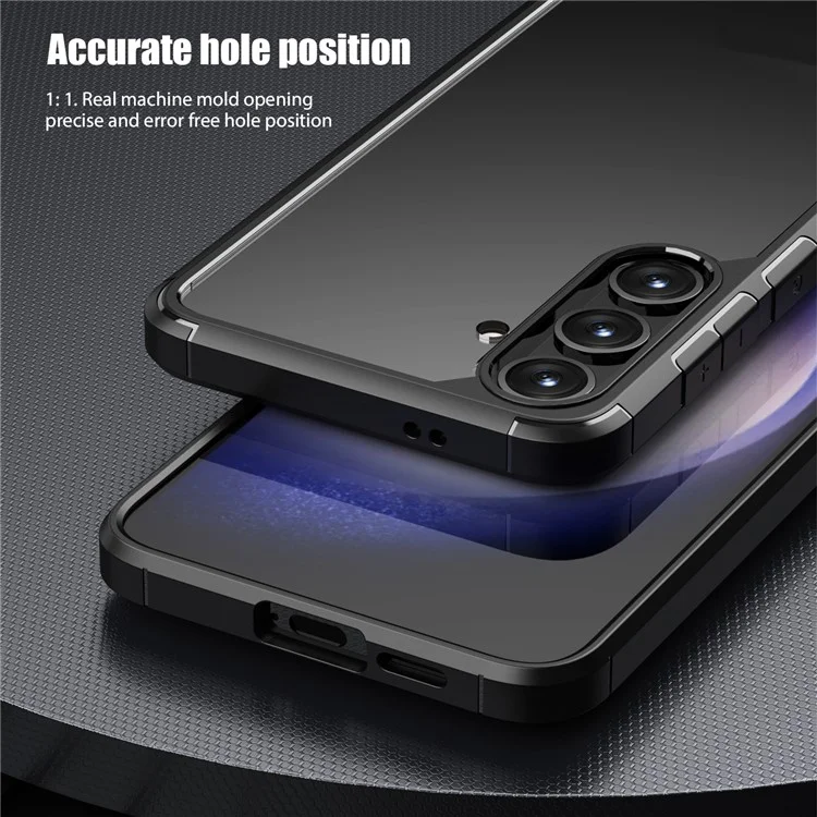 Defense Armor Serie für Samsung Galaxy S24 Hülle Klar TPU+PC Handyhülle - Schwarz