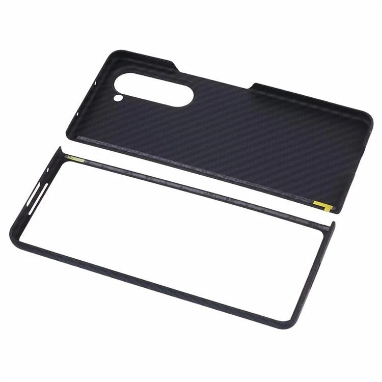 Per Samsung Galaxy Z Fold5 5G Case Color Stripe Aramid Fiber 1500D Coarse Texture Shell con Grande Fotocamera Posteriore