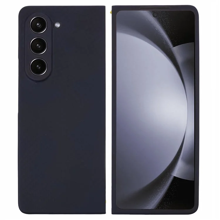 Para Samsung Galaxy Z Fold5 5G Case Aramid Fiber 1500D Coarse Texture Precise Lens Cutout Phone Cover - Camouflage Blue