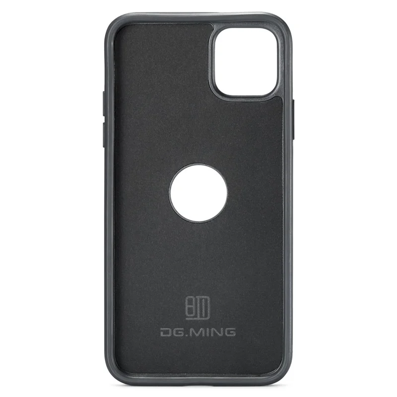 DG.MING Para iPhone 11 Pro Max Funda de Cuero Revestimiento Funda de Teléfono Carga Inalámbrica - Negro