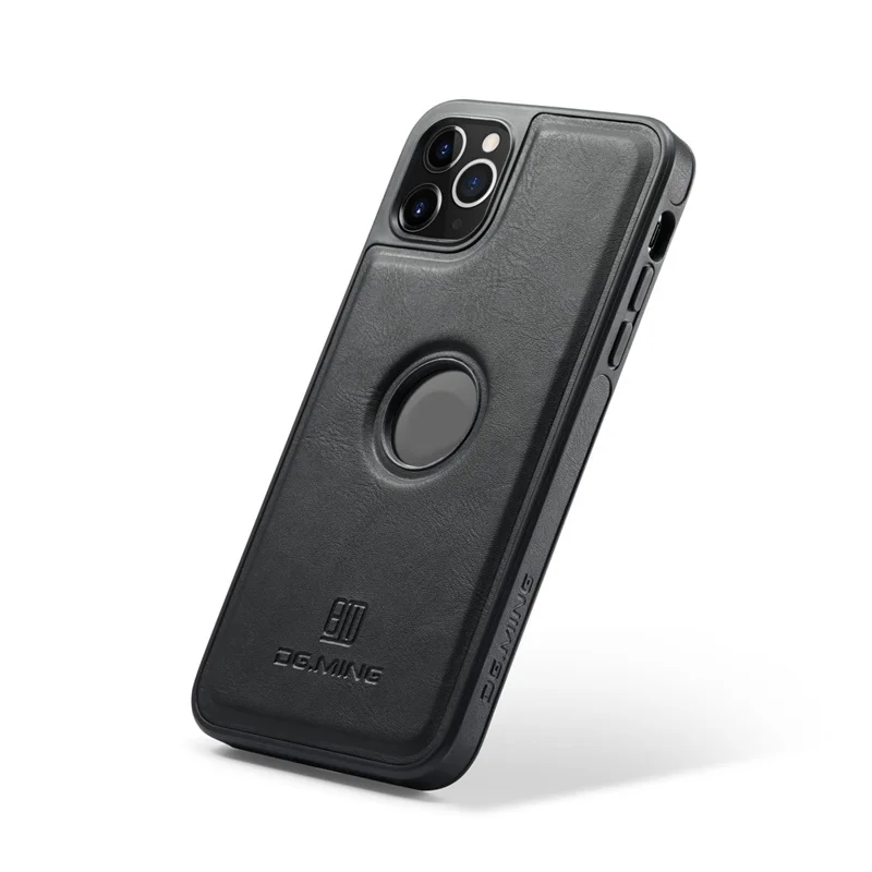 DG.MING Para iPhone 11 Pro Max Funda de Cuero Revestimiento Funda de Teléfono Carga Inalámbrica - Negro