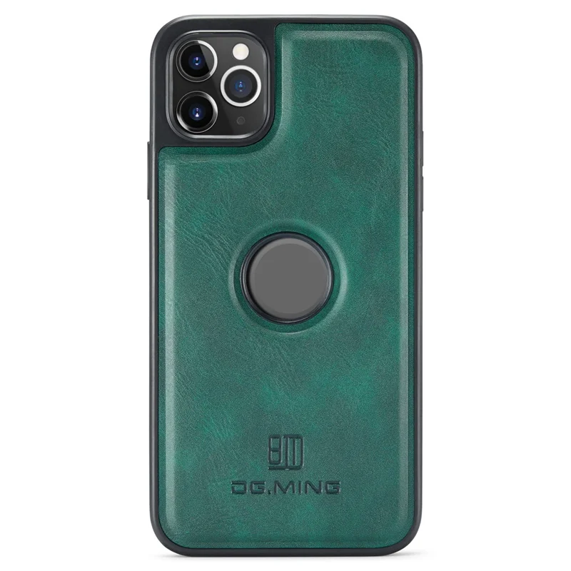 DG.MING Voor iPhone 11 Pro Max hoesje met lederen coating Telefoonhoesje draadloos opladen - Groen