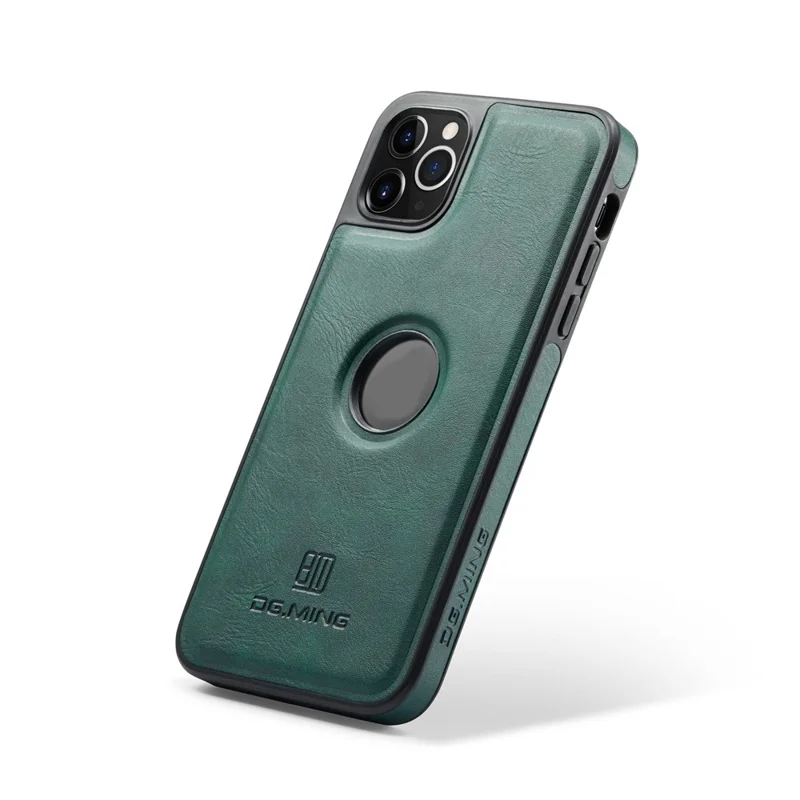 DG.MING Voor iPhone 11 Pro Max hoesje met lederen coating Telefoonhoesje draadloos opladen - Groen