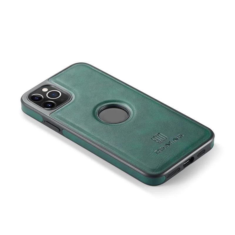 DG.MING Voor iPhone 11 Pro Max hoesje met lederen coating Telefoonhoesje draadloos opladen - Groen