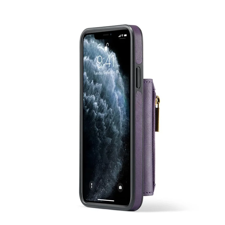 Чехол-кошелек с отсоединяемым магнитным блоком для iPhone 11 Pro Max от DG.MING M5 Series - фиолетовый