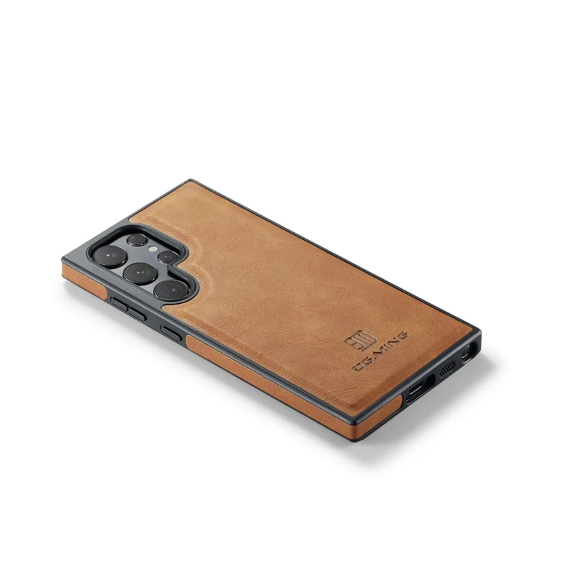 DG.MING voor Samsung Galaxy S22 Ultra 5G hoesje krasbestendige telefoonhoes - Bruin