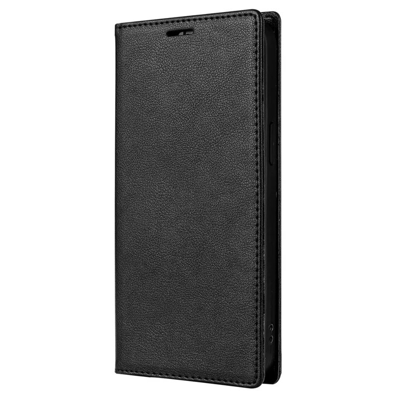 BKS-001 For iPhone 14 Pro Max Magnetic Case PU Leather Phone Stand Cover - Black