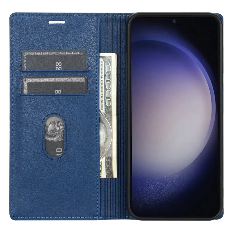 BKS-001 For Samsung Galaxy A05s 4G Case Stand Wallet Leather Phone Cover - Blue