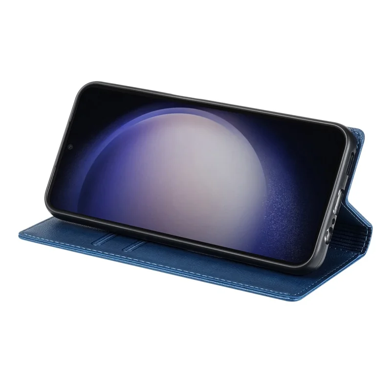 BKS-001 For Samsung Galaxy A05s 4G Case Stand Wallet Leather Phone Cover - Blue