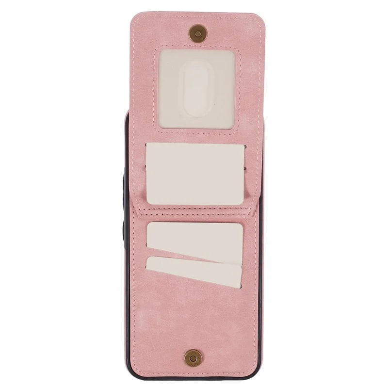 Voor Samsung Galaxy A14 5G / A14 4G Hoesje Retro PU+TPU Met Rits Portemonnee Telefoonhoesje - Roze