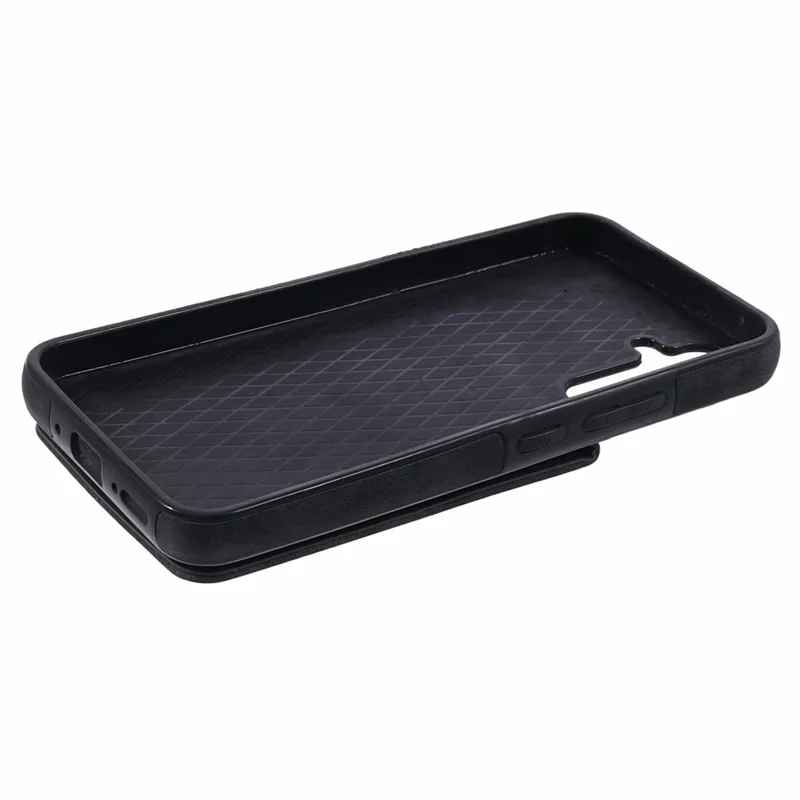 For Samsung Galaxy A54 5G Case  RFID Blocking Retro Texture PU+TPU Phone Cover with Card Slots - Black