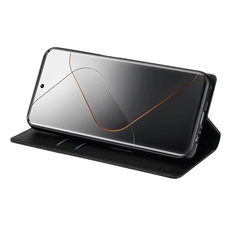 BKS-001 For Xiaomi Redmi Note 12 4G Magnetic Case PU Leather+TPU Wallet Stand Phone Protector - Black