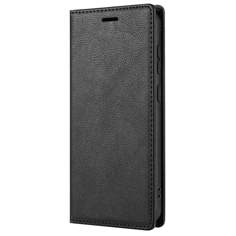 BKS-001 For Xiaomi Redmi Note 12 4G Magnetic Case PU Leather+TPU Wallet Stand Phone Protector - Black
