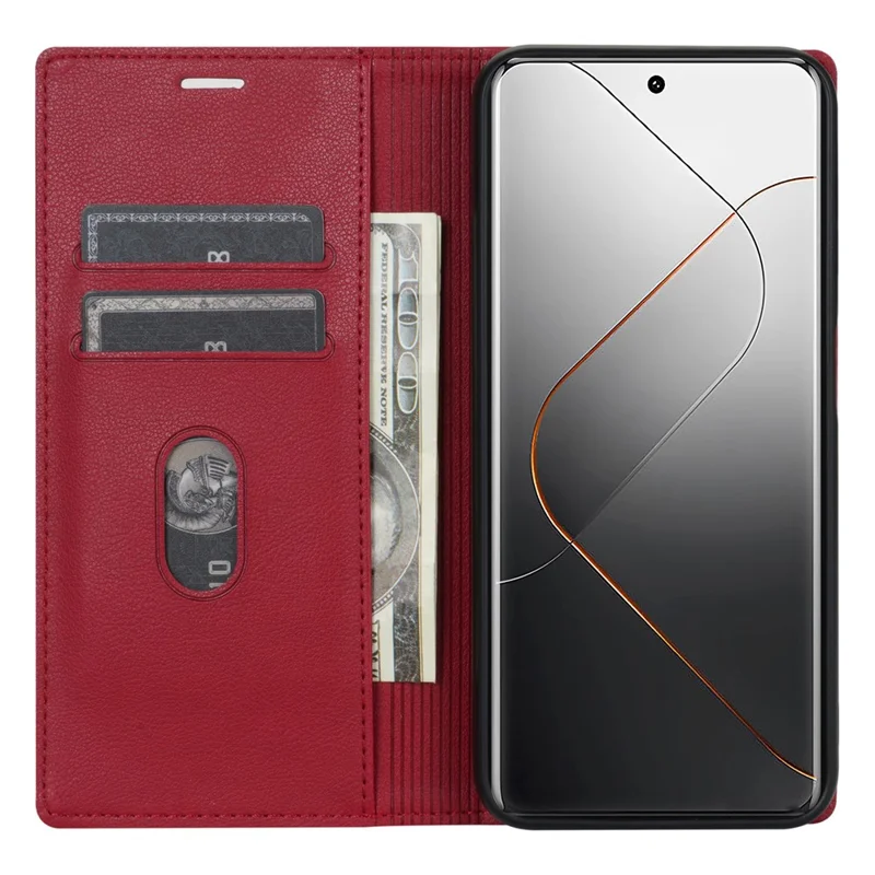 BKS-001 For Xiaomi Redmi Note 12 4G Magnetic Case PU Leather+TPU Wallet Stand Phone Protector - Red