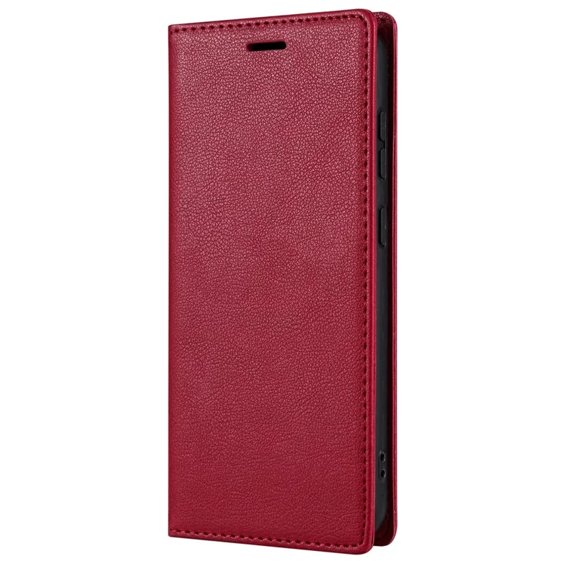 BKS-001 For Xiaomi Redmi Note 12 4G Magnetic Case PU Leather+TPU Wallet Stand Phone Protector - Red