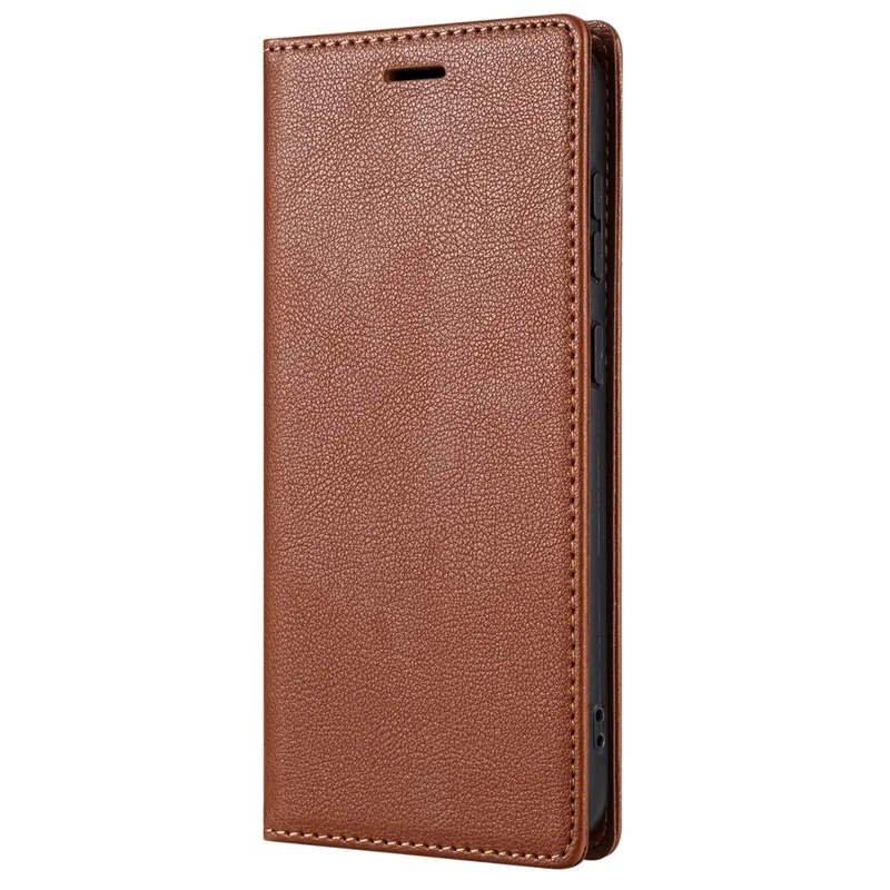 BKS-001 For Xiaomi Redmi Note 12 4G Magnetic Case PU Leather+TPU Wallet Stand Phone Protector - Brown