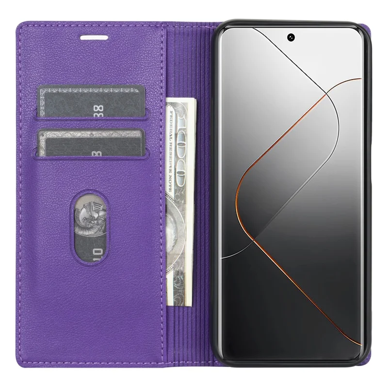 BKS-001 For Xiaomi Redmi Note 12 4G Magnetic Case PU Leather+TPU Wallet Stand Phone Protector - Purple