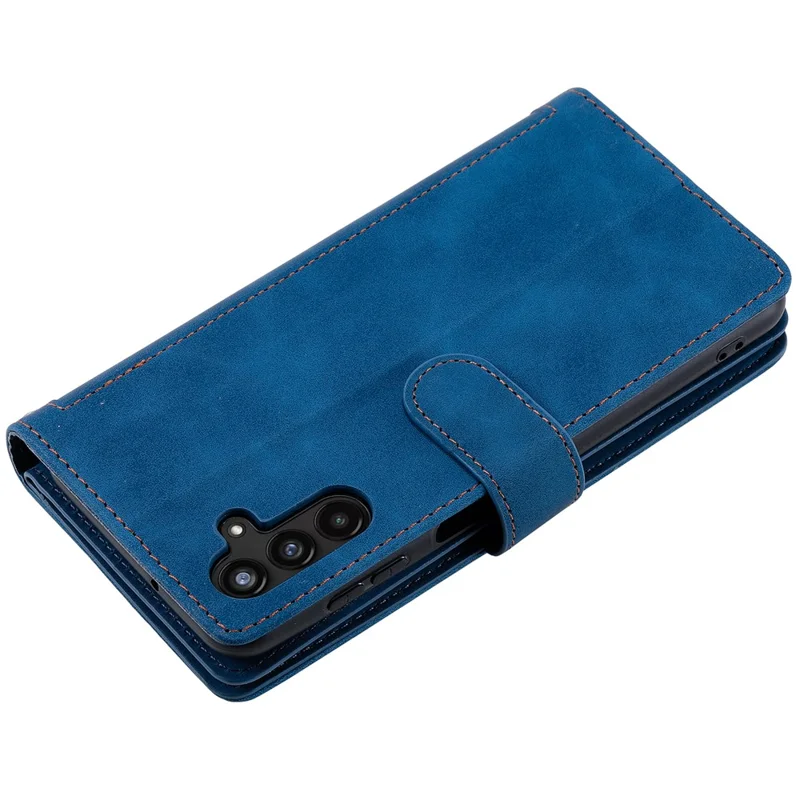 For Samsung Galaxy A55 5G Leather Case 9 Card Holder Folio Phone Cover - Blue