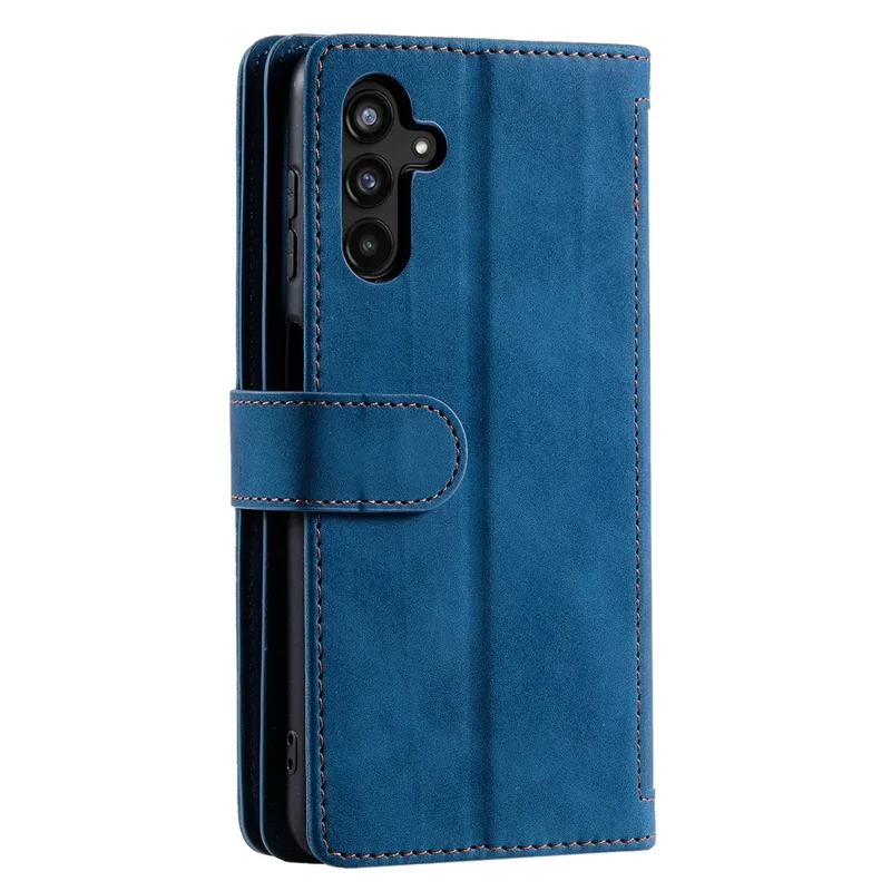 For Samsung Galaxy A55 5G Leather Case 9 Card Holder Folio Phone Cover - Blue