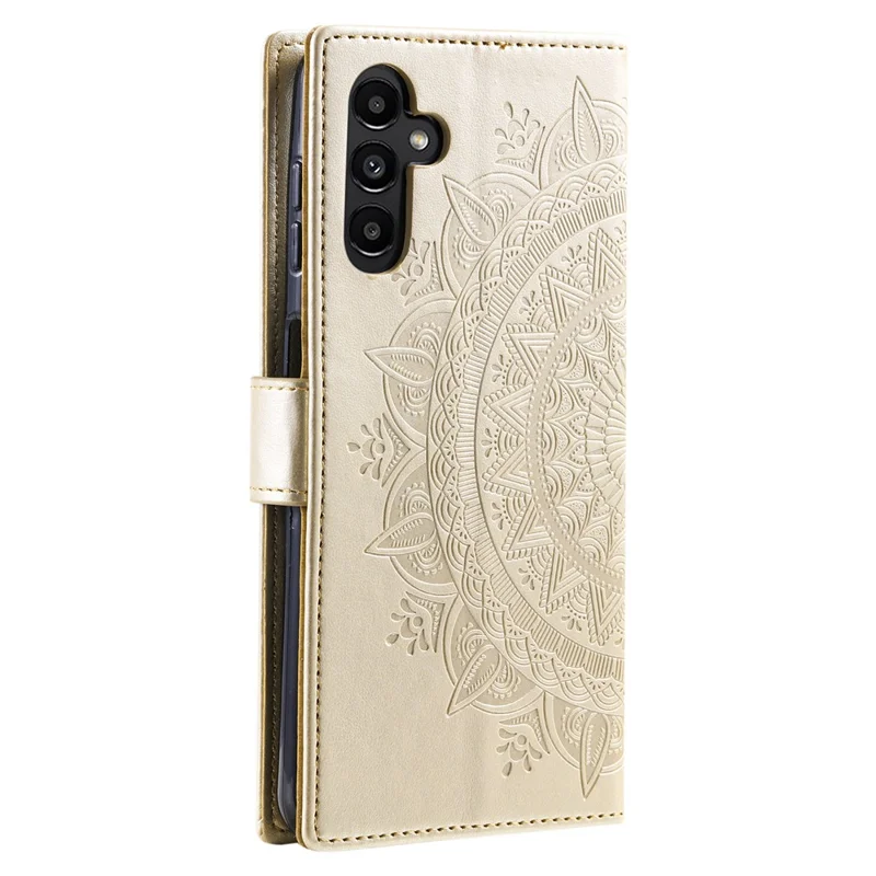 For Samsung Galaxy A55 5G Leather Wallet Case Phone Stand Cover - Gold