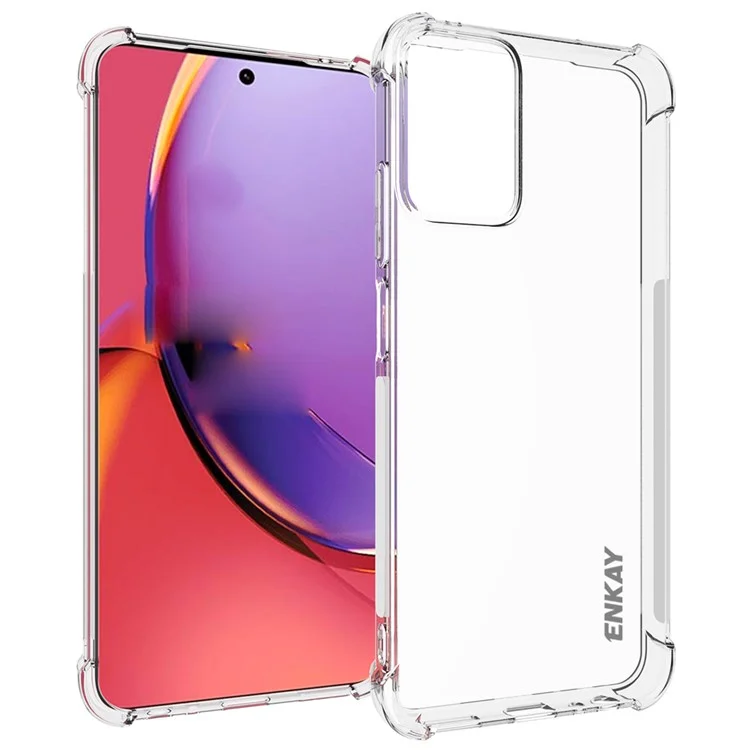ENKAY HAT PRINCE Für Motorola Moto G Power (2024) Klare Hülle Anti-Drop Soft TPU Handyhülle