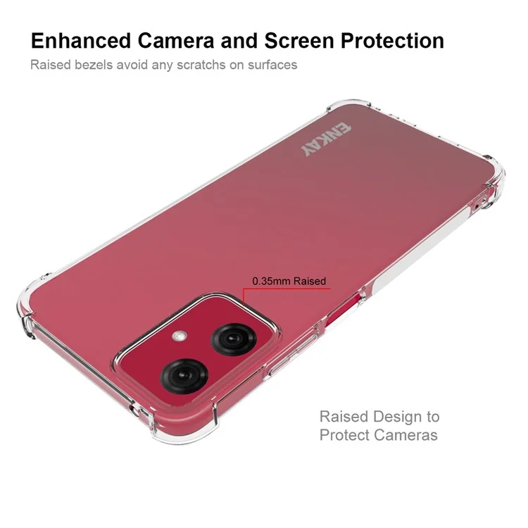 ENKAY HAT PRINCE Für Motorola Moto G Power (2024) Klare Hülle Anti-Drop Soft TPU Handyhülle