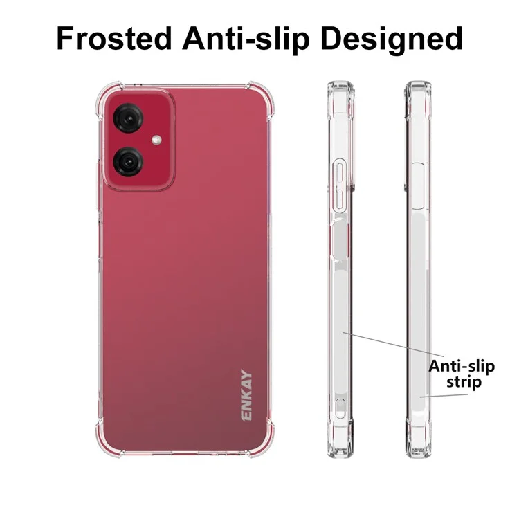 ENKAY HAT PRINCE Für Motorola Moto G Power (2024) Klare Hülle Anti-Drop Soft TPU Handyhülle