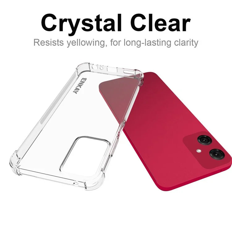 ENKAY HAT PRINCE Für Motorola Moto G Power (2024) Klare Hülle Anti-Drop Soft TPU Handyhülle