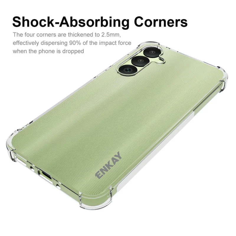 ENKAY HAT PRÍNCIPE Para Capa de Samsung Galaxy A35 5G Case Mobile Shell TPU Phone Cover com Tira Anti-Deslizamento na Borda
