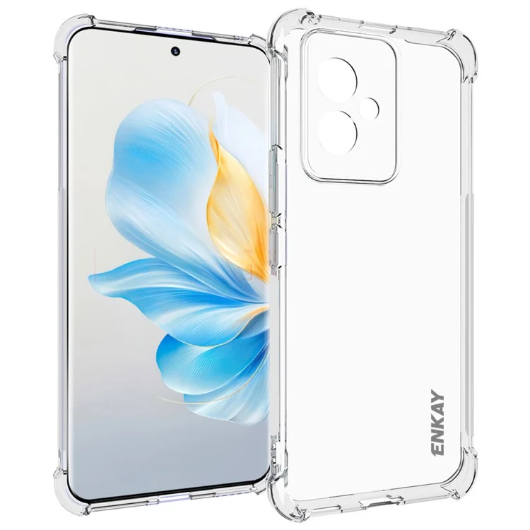 ENKAY HAT PRINCE Чехол для Honor 100 5G Прозрачный Антидропный Усиленные углы с противоскользящими полосками 